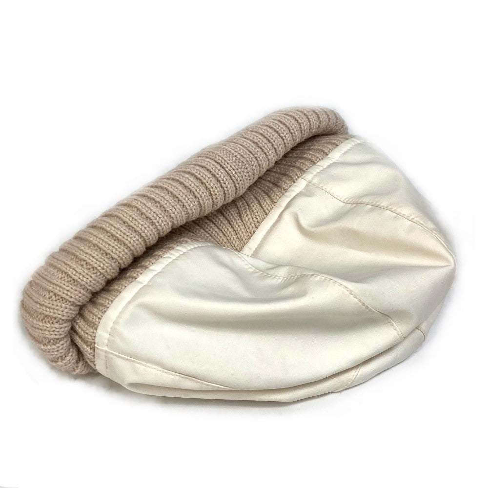 CHANEL CC Coco Mark Sport Line Logo Knit Cap, Polyester, Women's, Ivory/Beige