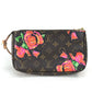 LOUIS VUITTON M48615 Monogram Rose Pochette Accessoires Handbag Pouch Monogram Canvas Women's Brown