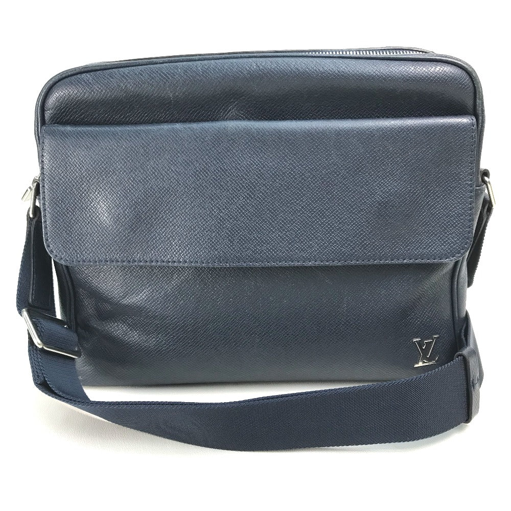 LOUIS VUITTON M30261 Taiga Alex Messenger Bag, Taiga Leather Shoulder Bag, Men's, Blue Marine, Navy