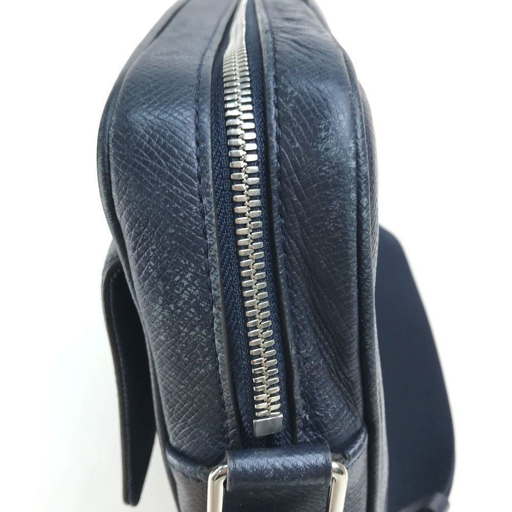 LOUIS VUITTON M30261 Taiga Alex Messenger Bag, Taiga Leather Shoulder Bag, Men's, Blue Marine, Navy