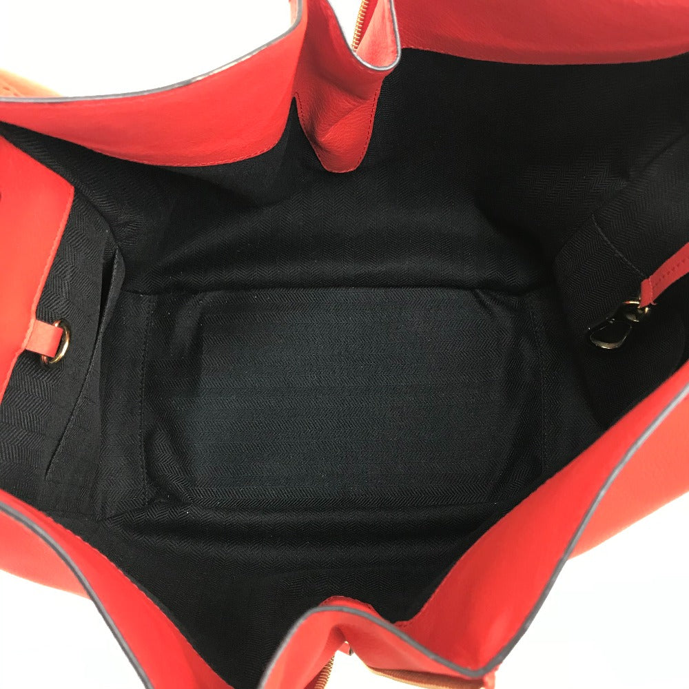 LOEWE 387.30.N60 Hammock Small Logo Bag, 2-Way Shoulder/Handbag, Leather, Women's, Red