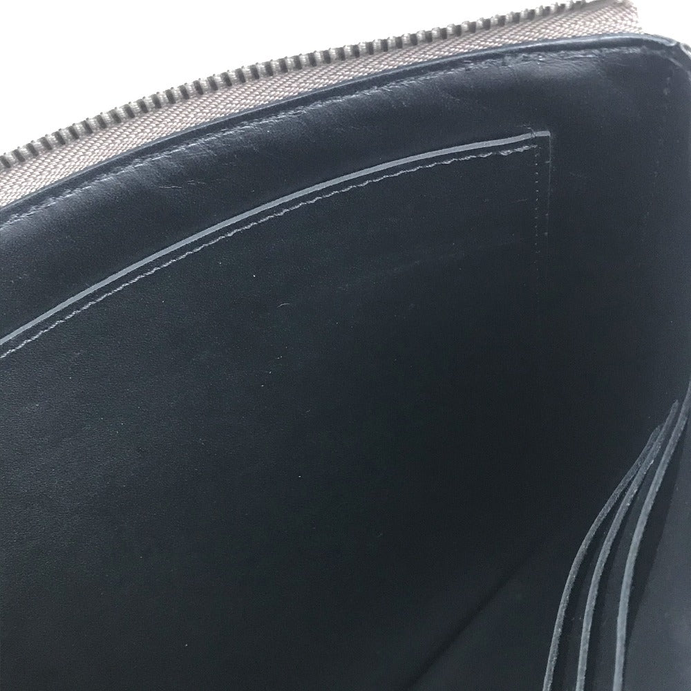 LOUIS VUITTON Women's Leather Clutch Bag with Wrist Strap, Gray/Navy