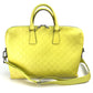 LOUIS VUITTON N41391 Damier Infini Porte Document Manjour 2-Way Shoulder Bag/Business Bag in Damier Infini Leather, Men's, Vert Ashide Yellow