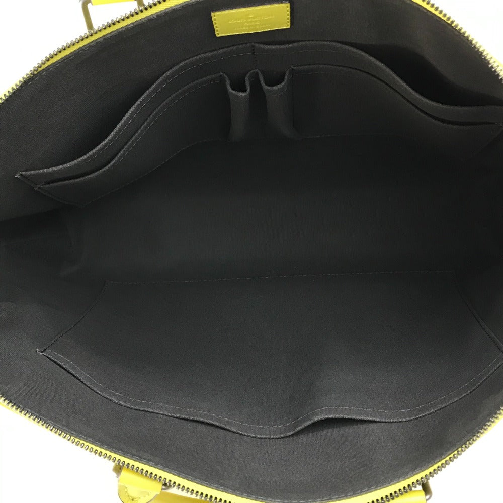 LOUIS VUITTON N41391 Damier Infini Porte Document Manjour 2-Way Shoulder Bag/Business Bag in Damier Infini Leather, Men's, Vert Ashide Yellow