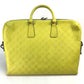 LOUIS VUITTON N41391 Damier Infini Porte Document Manjour 2-Way Shoulder Bag/Business Bag in Damier Infini Leather, Men's, Vert Ashide Yellow