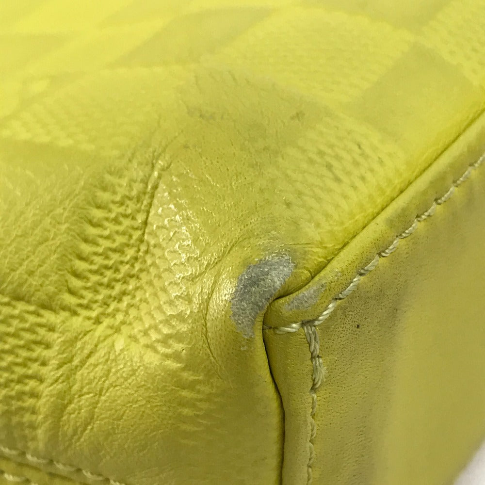 LOUIS VUITTON N41391 Damier Infini Porte Document Manjour 2-Way Shoulder Bag/Business Bag in Damier Infini Leather, Men's, Vert Ashide Yellow