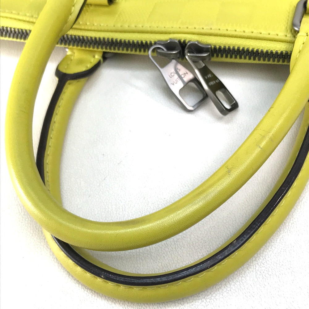LOUIS VUITTON N41391 Damier Infini Porte Document Manjour 2-Way Shoulder Bag/Business Bag in Damier Infini Leather, Men's, Vert Ashide Yellow