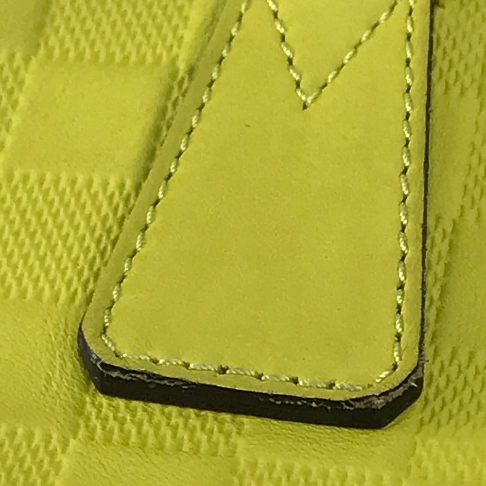 LOUIS VUITTON N41391 Damier Infini Porte Document Manjour 2-Way Shoulder Bag/Business Bag in Damier Infini Leather, Men's, Vert Ashide Yellow