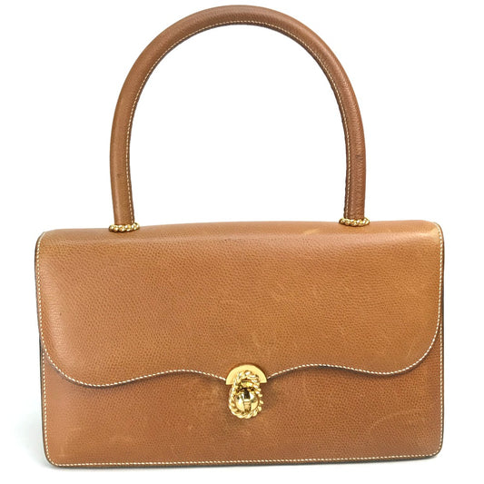 HERMES Vintage Horizontal Handbag, Couchvel, Women's, Brown