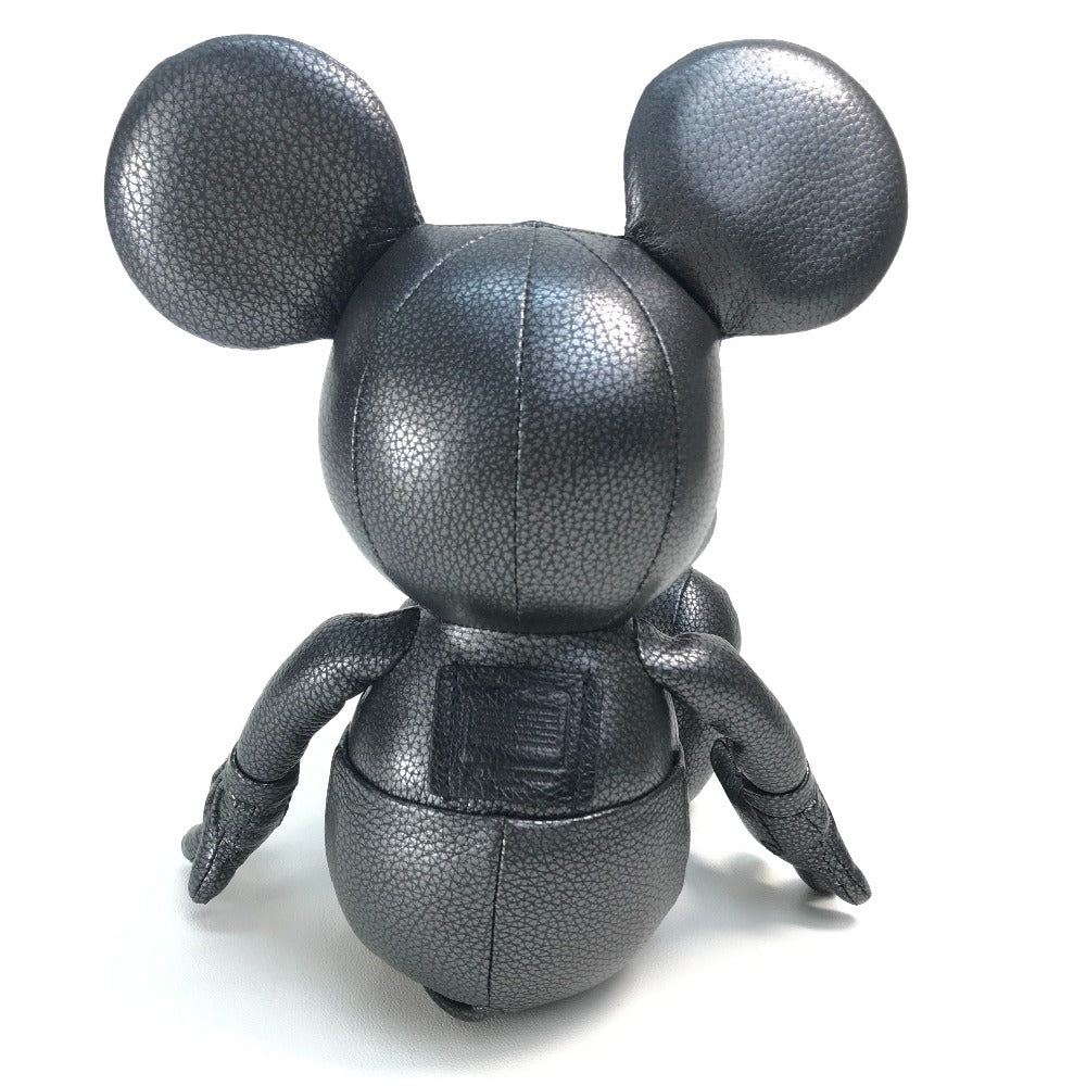 COACH F59151 75th Anniversary Mickey Mouse Doll Small Disney x COACH Plush Leather Unisex Black Silver (Metallic)