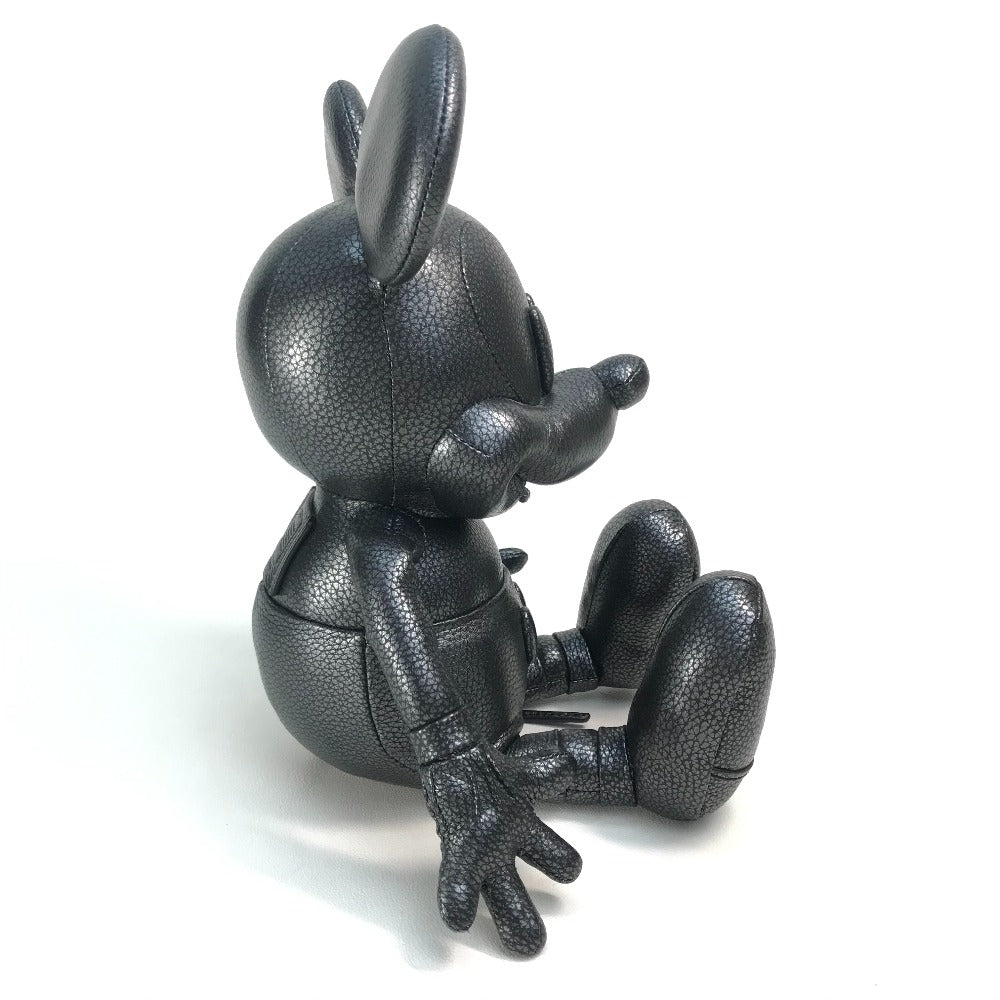 COACH F59151 75th Anniversary Mickey Mouse Doll Small Disney x COACH Plush Leather Unisex Black Silver (Metallic)