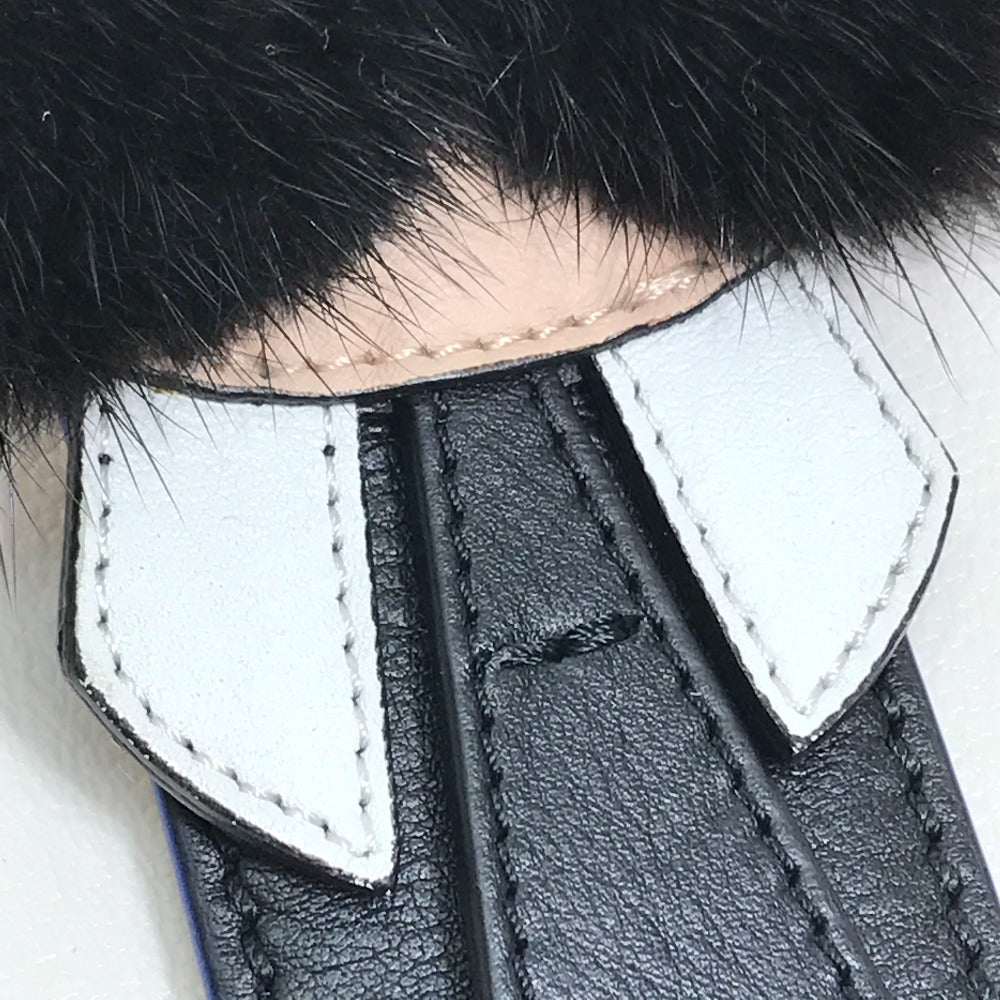 FENDI 8AV0775R7F0X93 Strap You Karlito Karl Lagerfeld Shoulder Strap Leather Women's Black/White/Blue