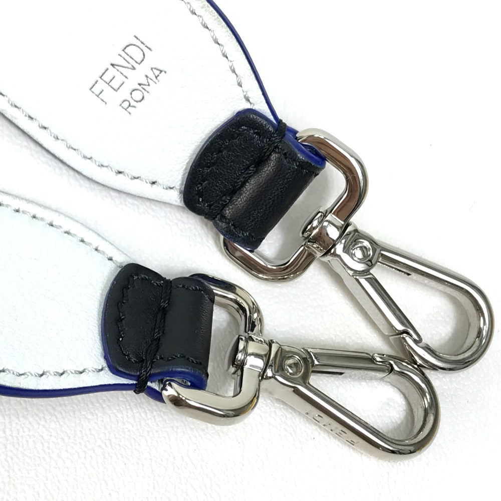 FENDI 8AV0775R7F0X93 Strap You Karlito Karl Lagerfeld Shoulder Strap Leather Women's Black/White/Blue