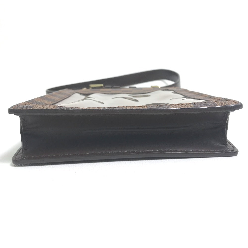 LOUIS VUITTON N45271 Damier Portobello Shoulder Bag, Damier Canvas, Ebene Brown, Women's