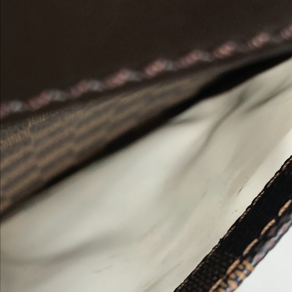 LOUIS VUITTON N45271 Damier Portobello Shoulder Bag, Damier Canvas, Ebene Brown, Women's