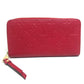 LOUIS VUITTON M68571 Monogram Empreinte Zippy Wallet, Monogram Empreinte Leather, Women's, Cherry Berry Red