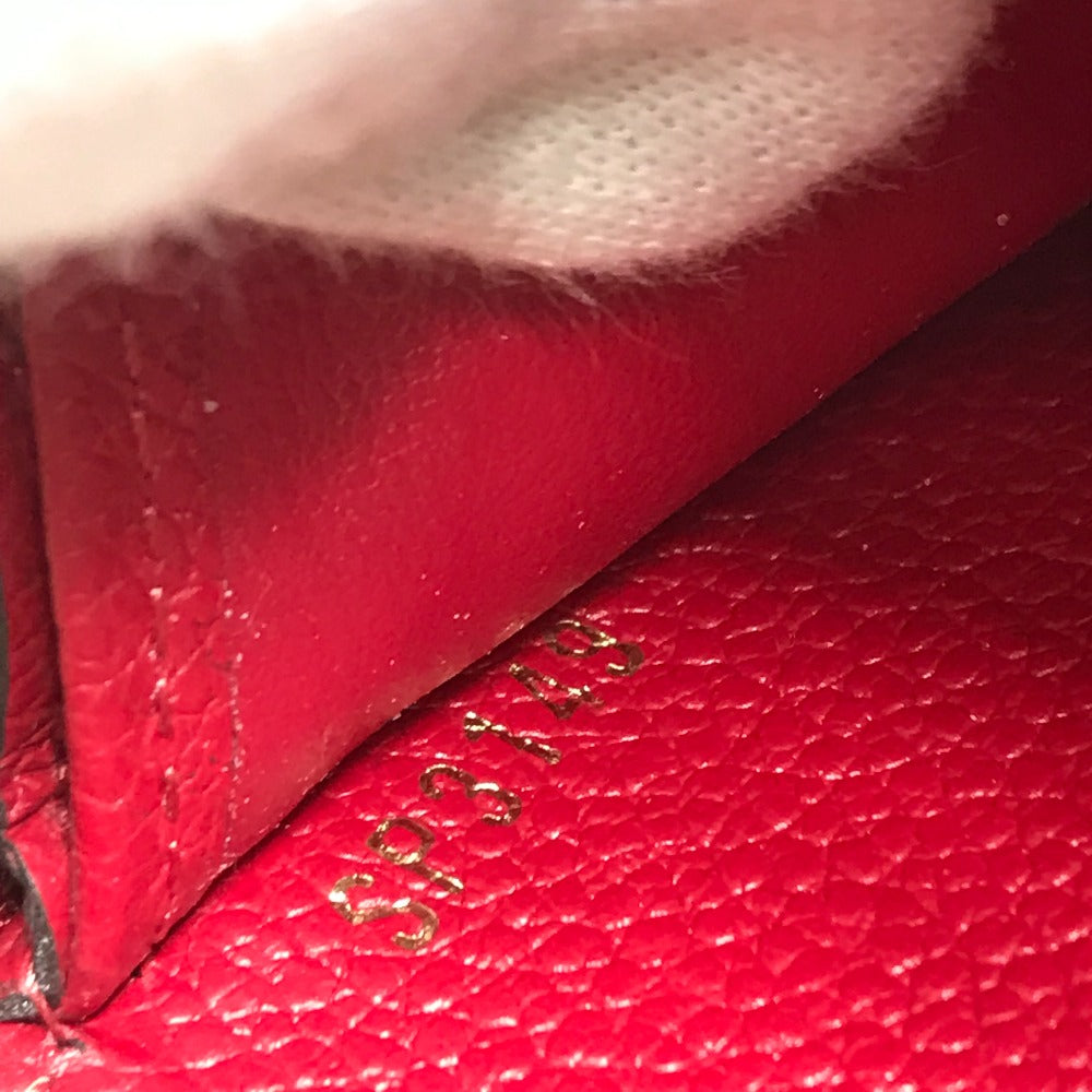 LOUIS VUITTON M68571 Monogram Empreinte Zippy Wallet, Monogram Empreinte Leather, Women's, Cherry Berry Red