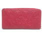 LOUIS VUITTON M68571 Monogram Empreinte Zippy Wallet, Monogram Empreinte Leather, Women's, Cherry Berry Red