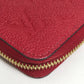 LOUIS VUITTON M68571 Monogram Empreinte Zippy Wallet, Monogram Empreinte Leather, Women's, Cherry Berry Red