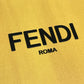 FENDI 7VA520 Logo Box-Shaped Horizontal Shoulder Bag, 2020AW, Leather, Men's, Yellow/Black