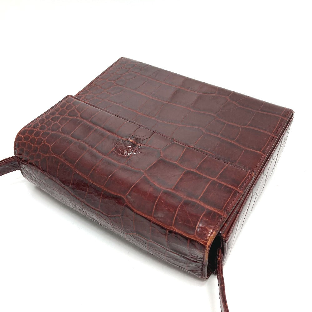 VERSACE Medusa Embossed Leather Shoulder Bag, Women's, Bordeaux