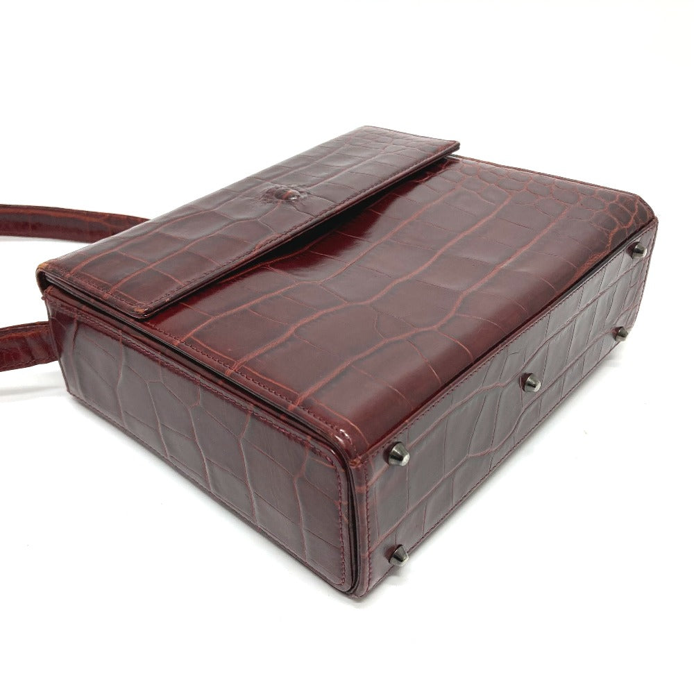 VERSACE Medusa Embossed Leather Shoulder Bag, Women's, Bordeaux
