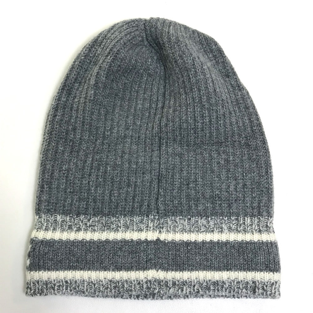 Christian Dior Logo D-White Beanie Knit Cap in Wool/Cashmere, Gray, for Women
