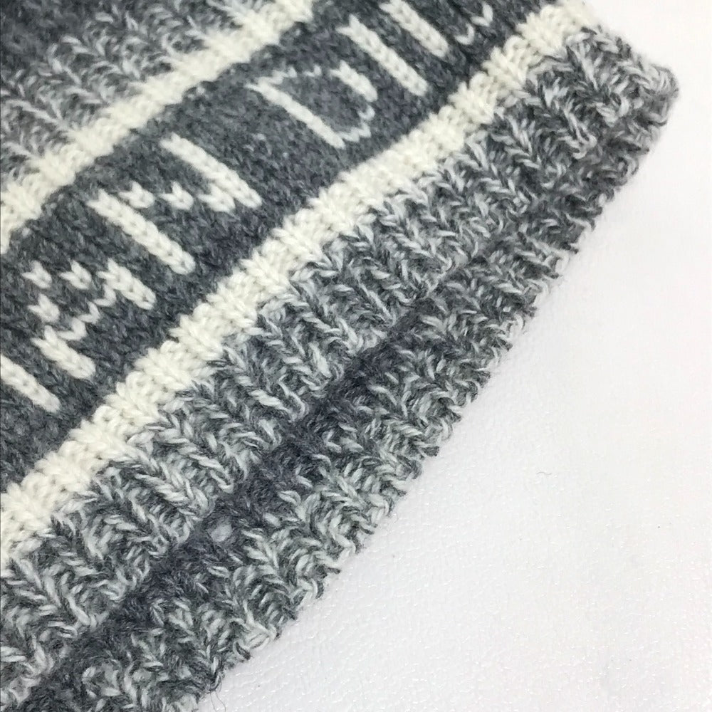 Christian Dior Logo D-White Beanie Knit Cap in Wool/Cashmere, Gray, for Women