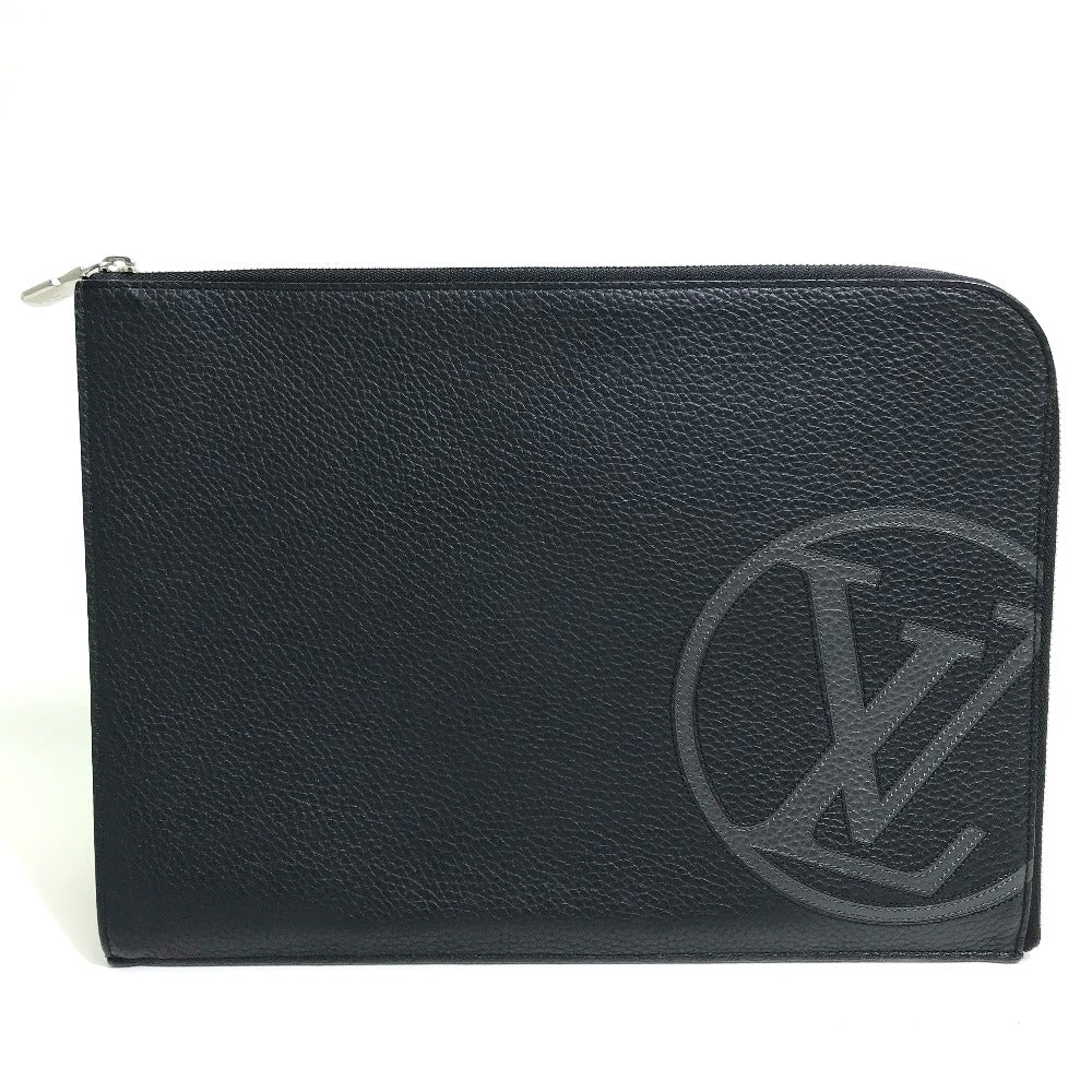 LOUIS VUITTON M67756 LV Circle Bag, Pochette, Jour GM Clutch Bag, Taurillon Leather, Men's, Noir Black