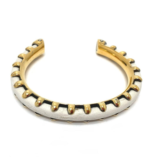 HERMES Horseshoe Vintage Bracelet/Bangle in Metal, White, for Women