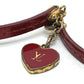 LOUIS VUITTON M6625F LV Logo Commit Bracelet, Enamel, Women's, Pomme d'Amour, Red