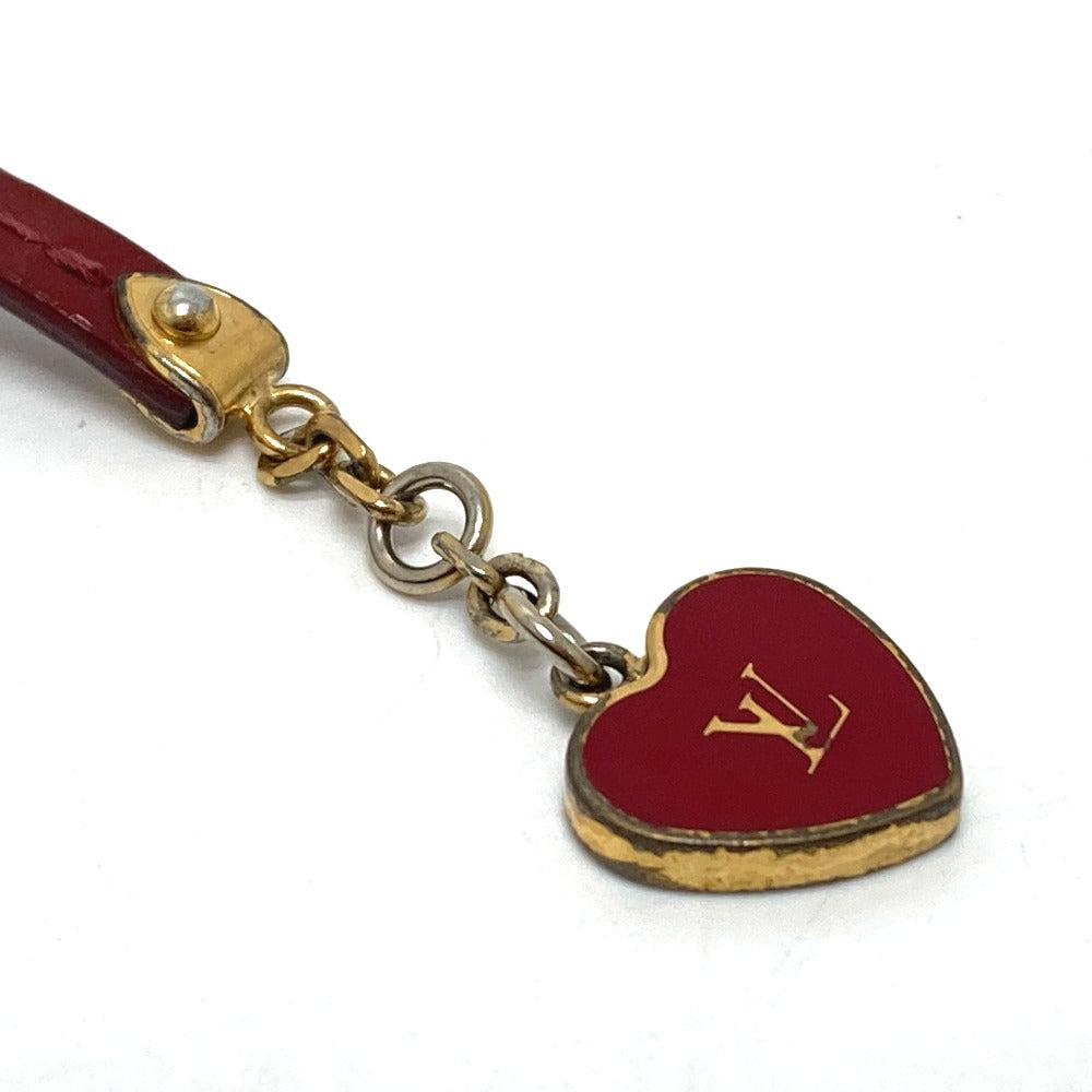 LOUIS VUITTON M6625F LV Logo Commit Bracelet, Enamel, Women's, Pomme d'Amour, Red