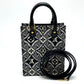 LOUIS VUITTON M80484 Monogram Jacquard Since 1854 Petite Sac Plat 2-Way Handbag, Jacquard, Women's, Black x Blue