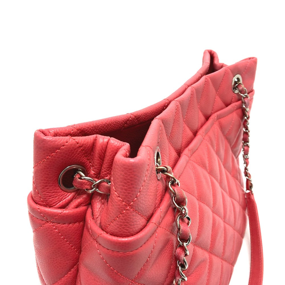 CHANEL A67921 CC ココマーク マトラッセ カバン チェーン トートバッグ キャビアスキン レディース ピンク