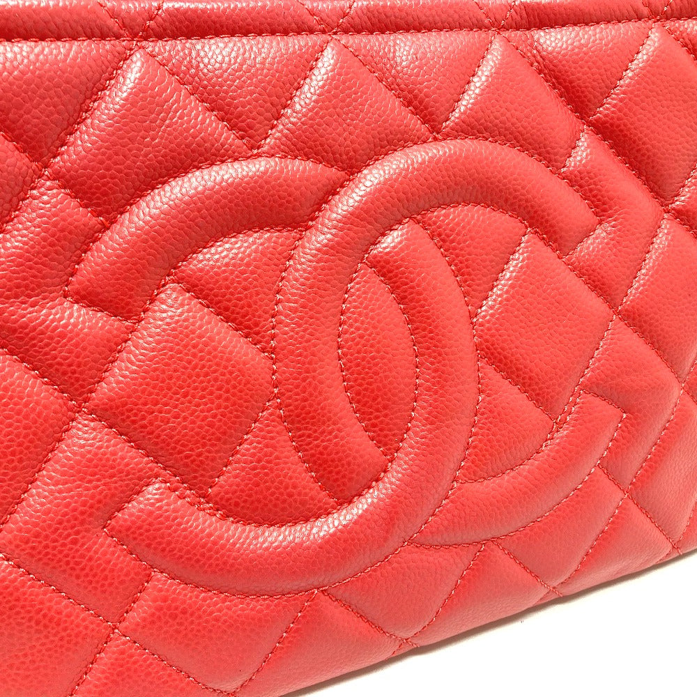 CHANEL A67921 CC ココマーク マトラッセ カバン チェーン トートバッグ キャビアスキン レディース ピンク