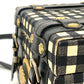 Gianni Versace Medusa Gingham Check Vintage Bag Shoulder Bag Vanity Bag Leather/Canvas Women's Black x White