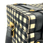 Gianni Versace Medusa Gingham Check Vintage Bag Shoulder Bag Vanity Bag Leather/Canvas Women's Black x White