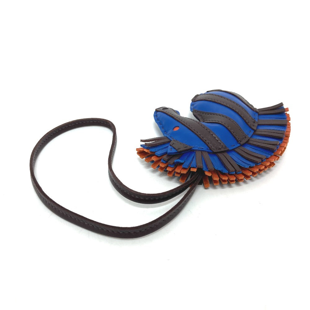 HERMES Zebra GG Savannah Strap Bag Charm by Anjou Milo Women's Blue France/Rouge Serie/Terre Bateau Blue