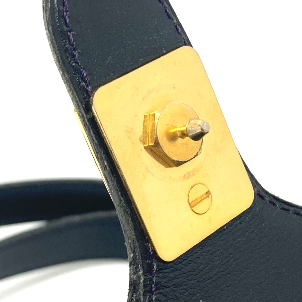 Christian Dior Trotter Vintage Handbag/Shoulder Bag, Leather, Women's, Navy