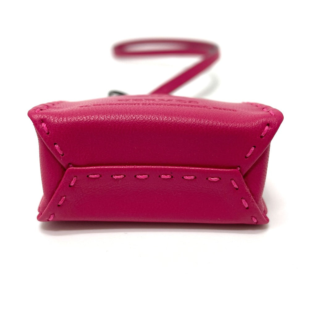 HERMES Shopper Sac Orange Bag Accessory Bag Charm Anjo Miro Women's Rose Mexico