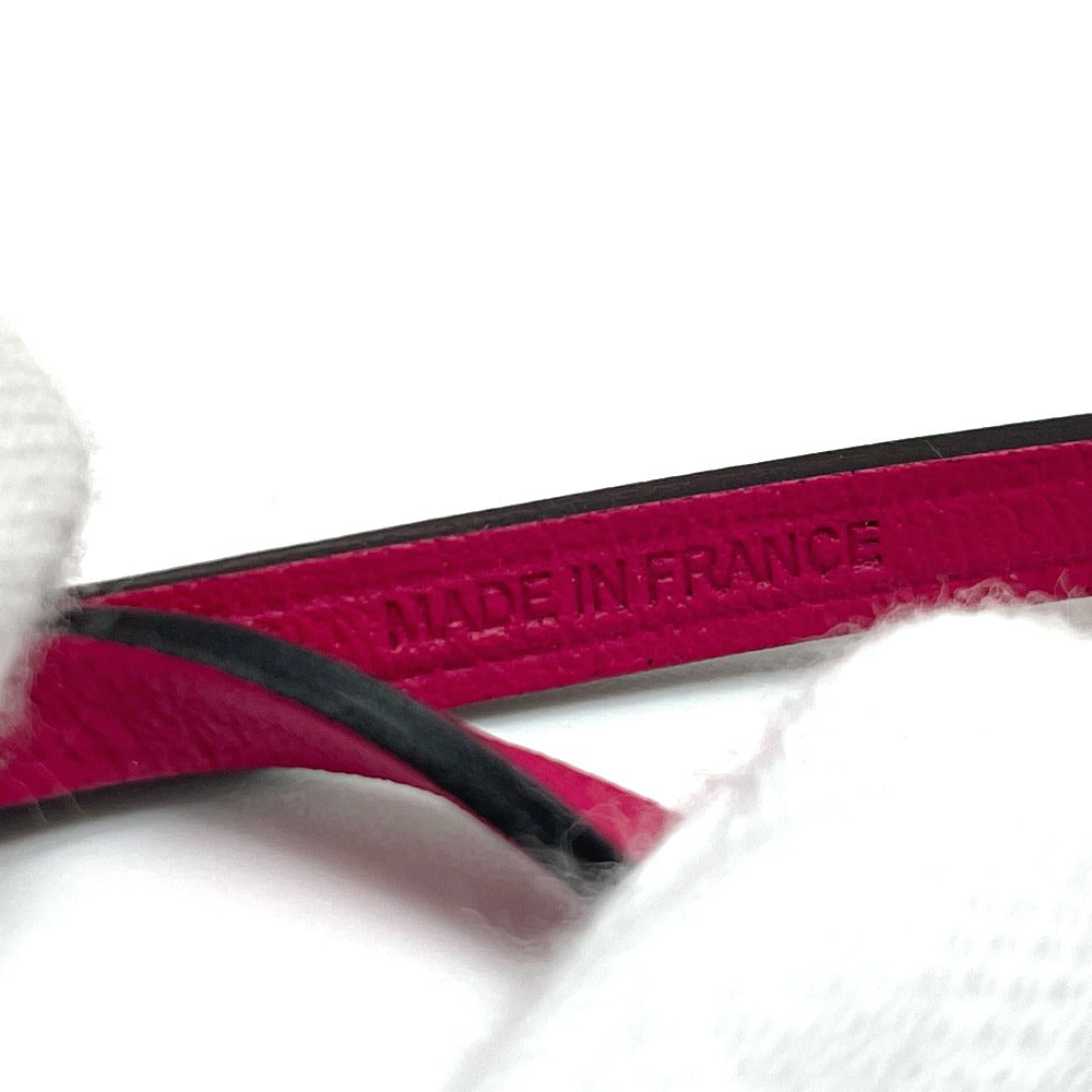 HERMES Shopper Sac Orange Bag Accessory Bag Charm Anjo Miro Women's Rose Mexico