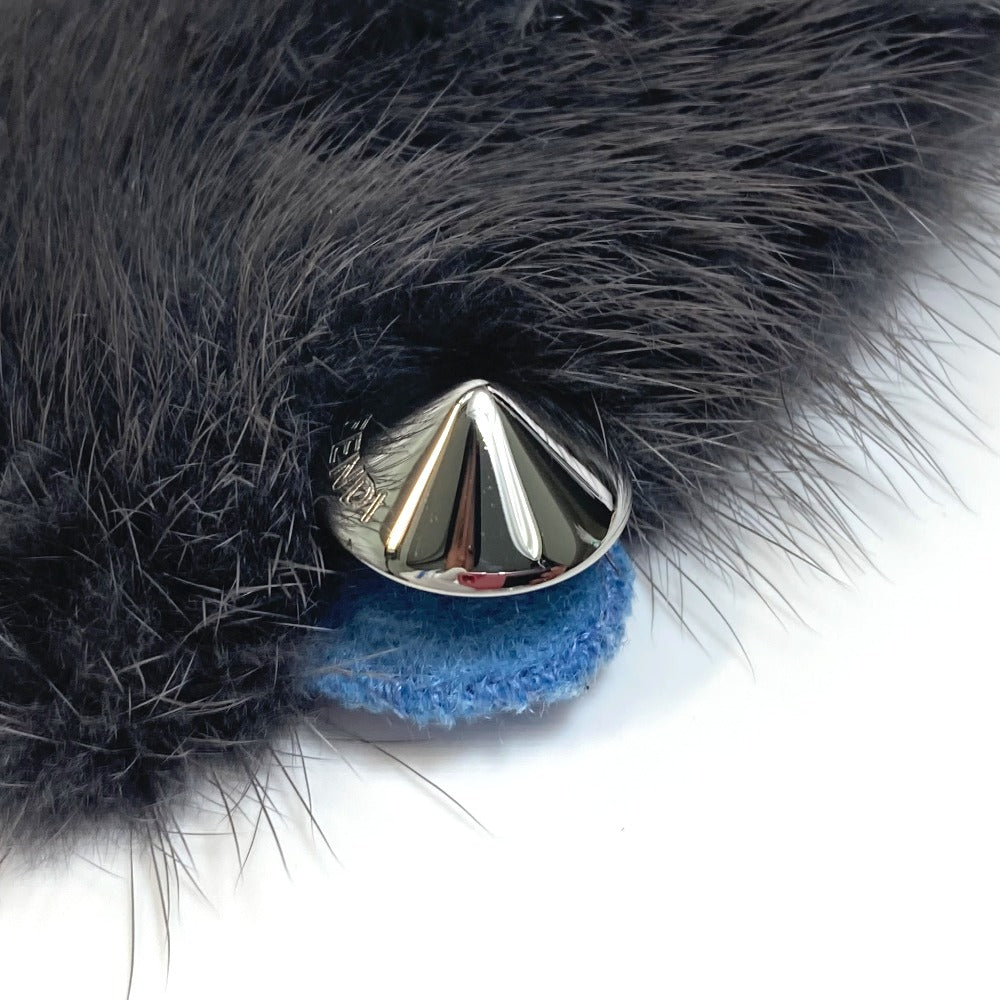 FENDI Attached Collar, Fashion Accessory, Fur, Apparel, Cashmere, Women's, Blue x Gray
