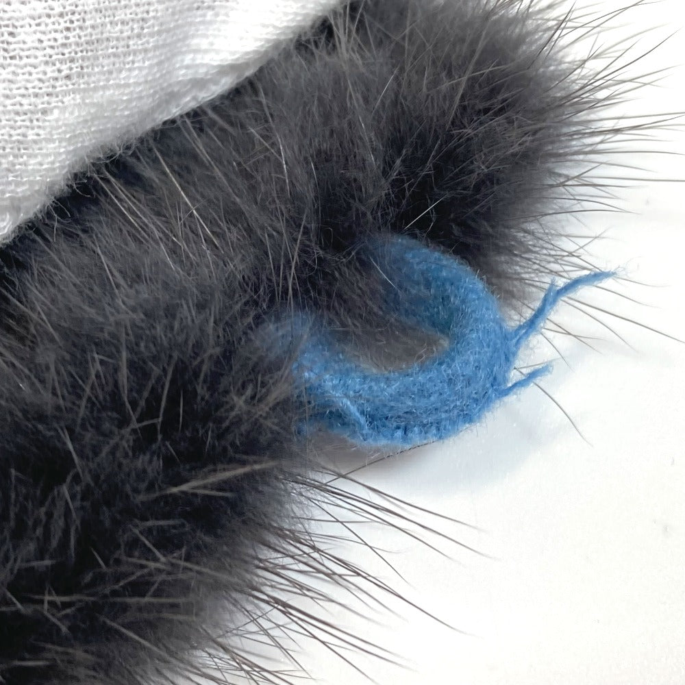 FENDI Attached Collar, Fashion Accessory, Fur, Apparel, Cashmere, Women's, Blue x Gray