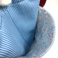 HERMES Panda Passpass Diaper Bag, Bag-in-Bag, Tote Bag, Canvas, Women's, Blue, Blue x Red