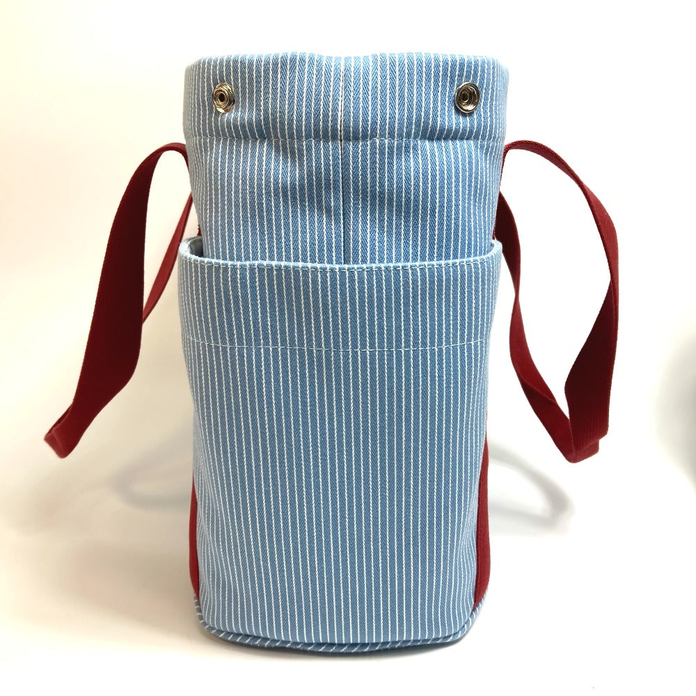 HERMES Panda Passpass Diaper Bag, Bag-in-Bag, Tote Bag, Canvas, Women's, Blue, Blue x Red