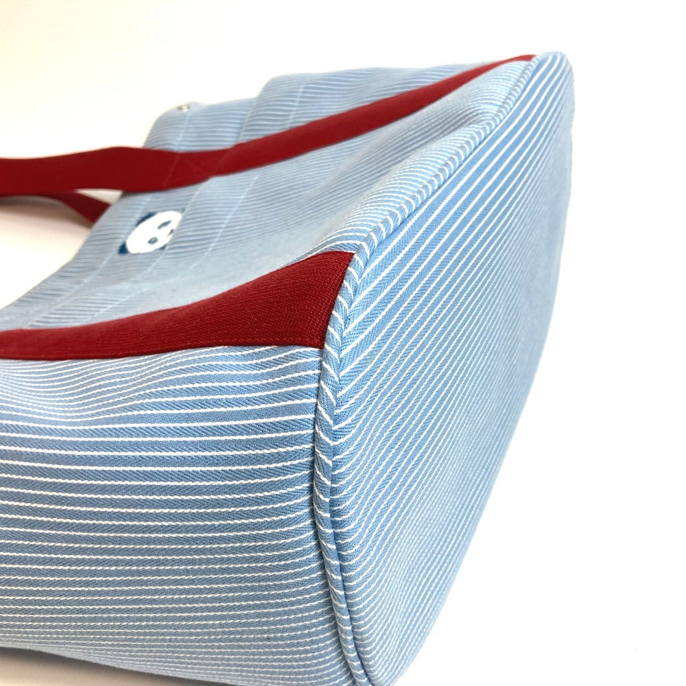 HERMES Panda Passpass Diaper Bag, Bag-in-Bag, Tote Bag, Canvas, Women's, Blue, Blue x Red