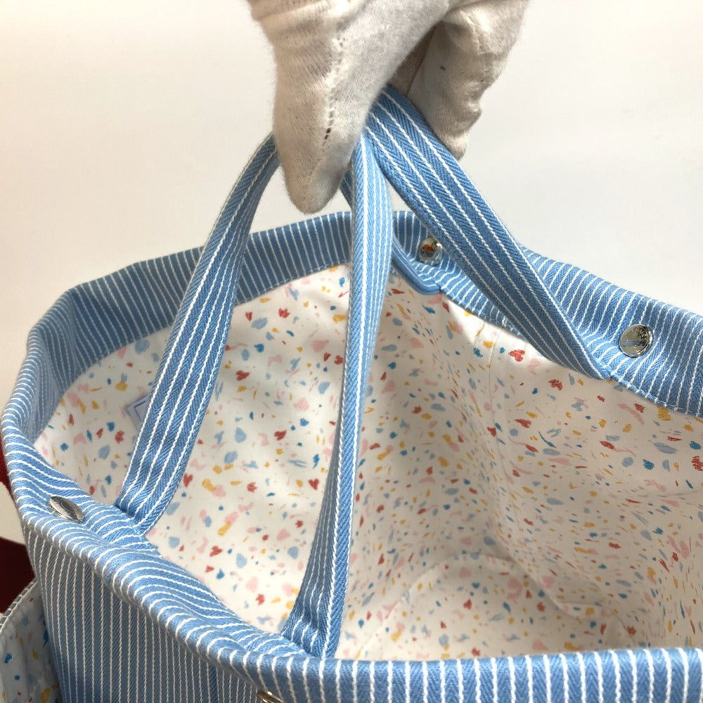 HERMES Panda Passpass Diaper Bag, Bag-in-Bag, Tote Bag, Canvas, Women's, Blue, Blue x Red