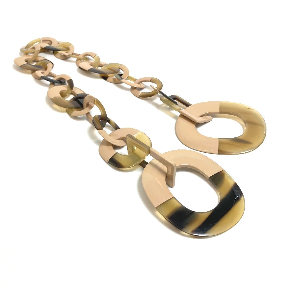 HERMES Duncan Buffalo Horn Necklace for Women, Beige