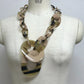HERMES Duncan Buffalo Horn Necklace for Women, Beige