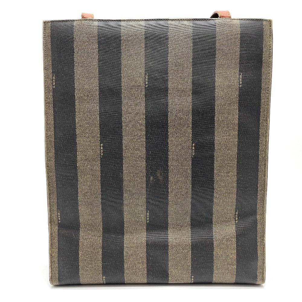 FENDI Pecan FF Logo Tote Bag, Shoulder Bag, PVC/Leather, Women's, Brown
